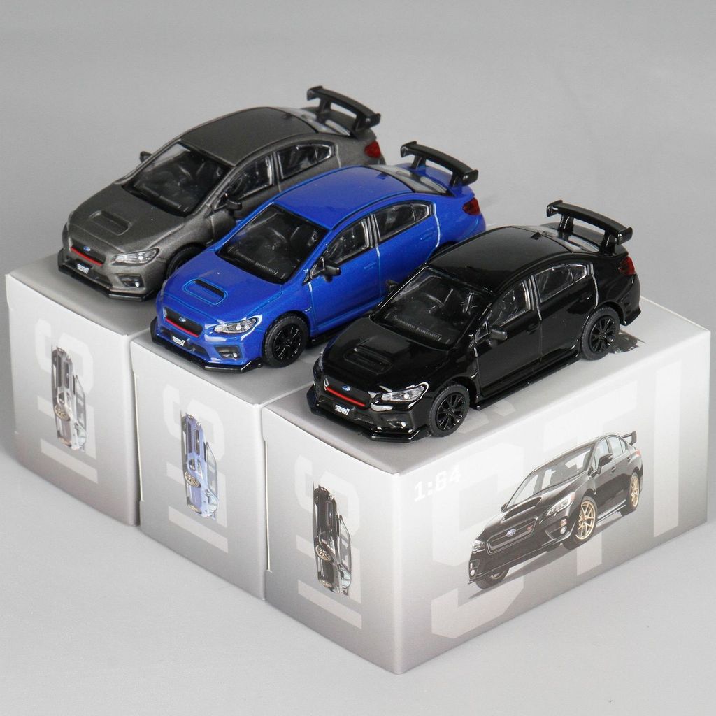 JKM 1/64 Subaru WRX STI โลหะผสมรถDiecastรุ่นของเล่นของขวัญวันเกิด