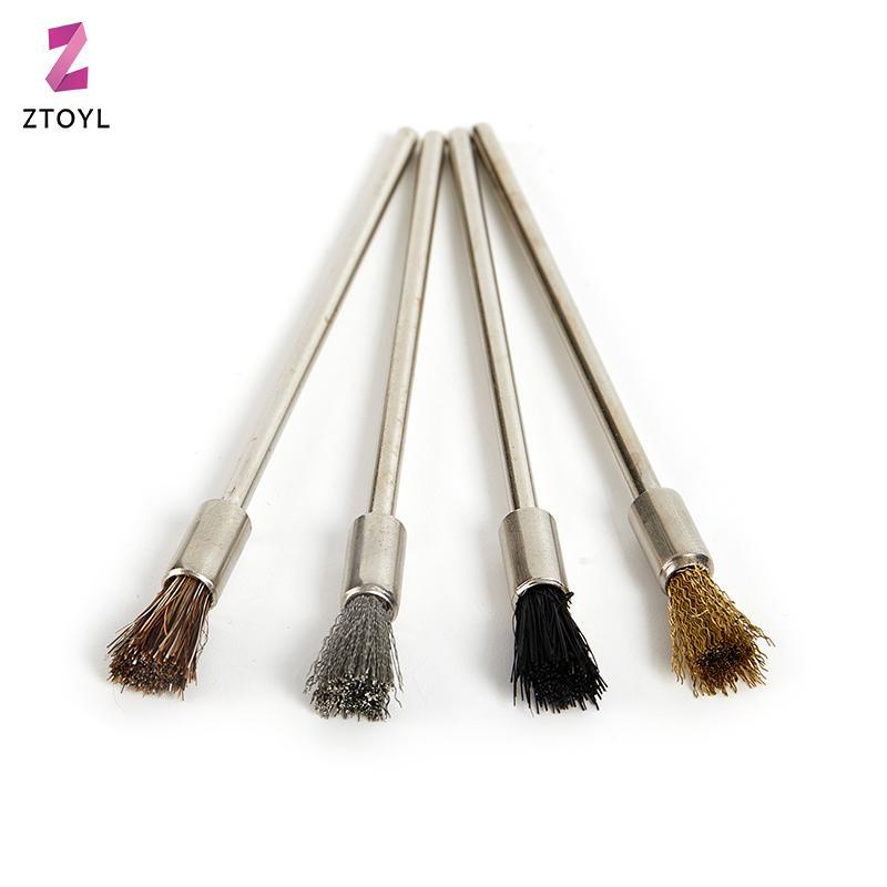 [ZTO-t] แปรงลวดปากกา 100 มม. Long Shank แปรงทําความสะอาดเครื่องมือโรตารี่สนิมกําจัดสี