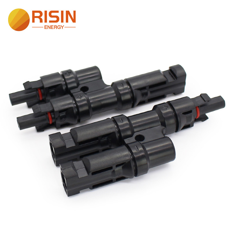 Risin 2input 1output Multic Contact MC4 T และ Y Solar สาขาเชื่อมต่อ PV Solar สาขาเชื่อมต่อ