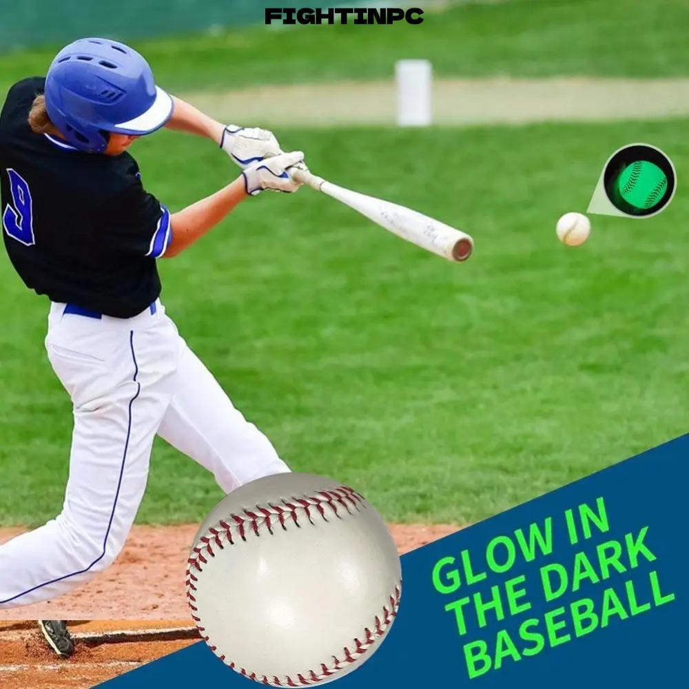 FIGHTINPC Noctilucent Baseball, PVC Handmade Luminous Ball, High Quality Glow 9 Inch Baseball Kids