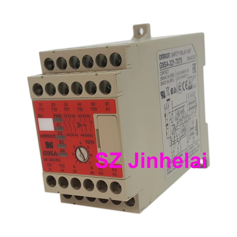 แท้ 24VDC/AC โมดูลรีเลย์ความปลอดภัย Quick Stop OFF Delay Unit G9SA-321-T075 321-T15 TH301 301 501