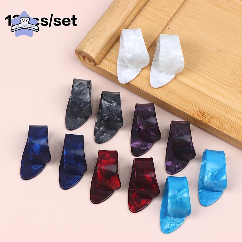 [estereryfor] 12 ชิ้นกีตาร์นิ้วมือ Pis Thumb/Index ขนาด Fingerstyle Protector Anti-Slip Design Bass 