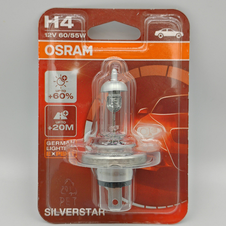 Osram H4 12V 60/55W 64193SVS-01B Silver Star Light Brightening + 60% หลอดไฟรถยนต์ K4RF