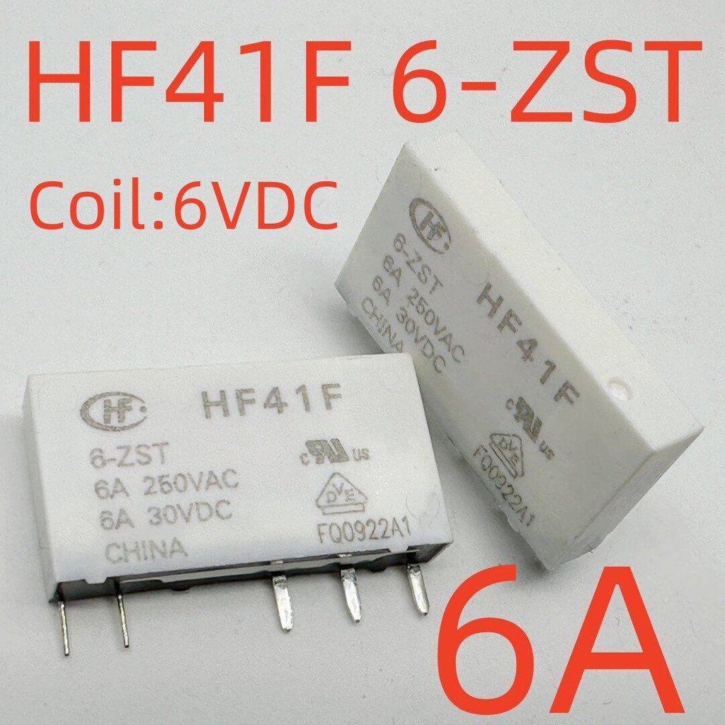ยี่ห้อใหม่ 5-Pin 6A รีเลย์ HF41F 6-ZST HF41F 48-ZST 41FC