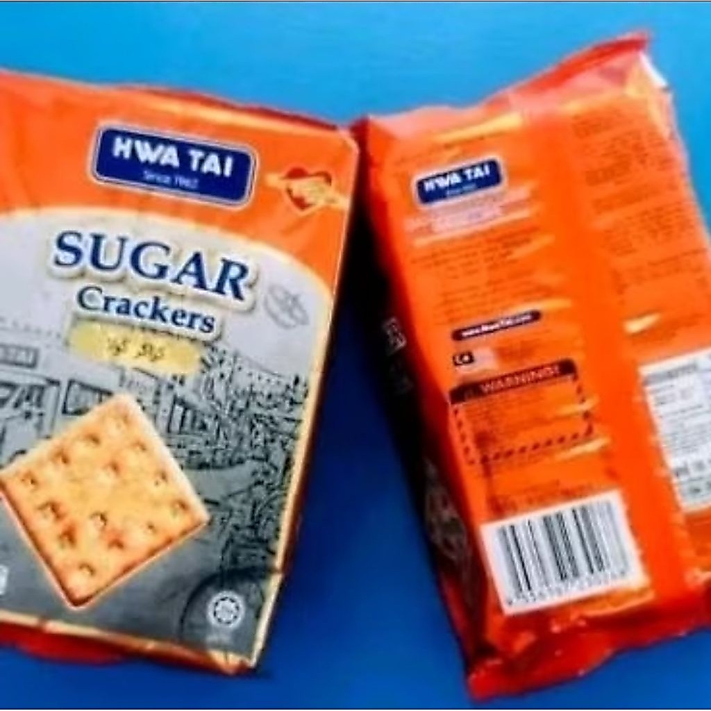 (ยกลัง) ขนมปังกรอบเคลือบนําตาล HWA TAI สินค้านําเข้า จากมาเลเซีย (ขายยกลัง 24 ห่อ