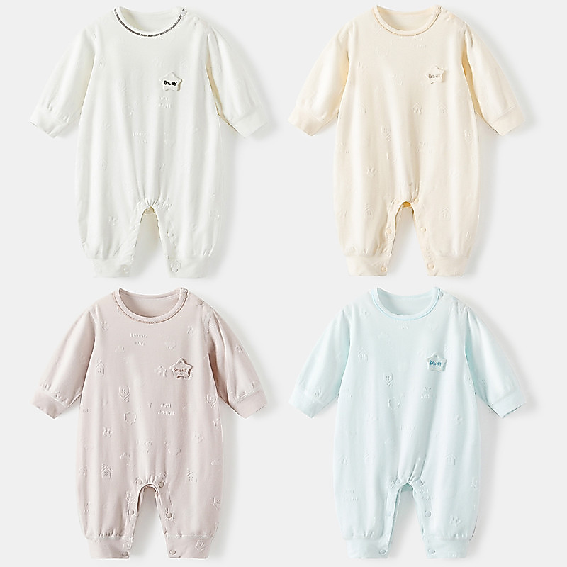Modal，romper เด็ก รอมเปอร์เด็กชุดเอี๊ยมเด็กผู้ชาย 6 เดือนเสื้อผ้าเด็ก 6-9 เดือน，ผ้าที่เป็นมิตรกับสิ่งแวดล้อมและดีต่อสุขภาพ