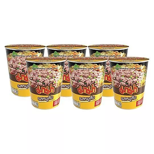 [สินค้าส่งด่วน] มาม่าคัพบะหมี่รสหมูสับ 60ก.X6 MAMA CUP INST. PORK 60 GX6