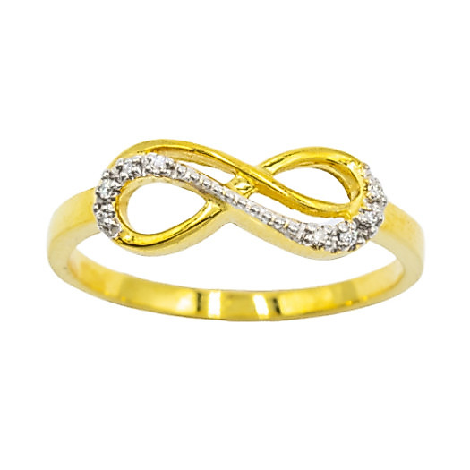 แหวน Infinity ความหมายดีๆ แหวนเพชร แหวนทองเพชรแท้ ทองแท้ 37.5% (9K) ME868