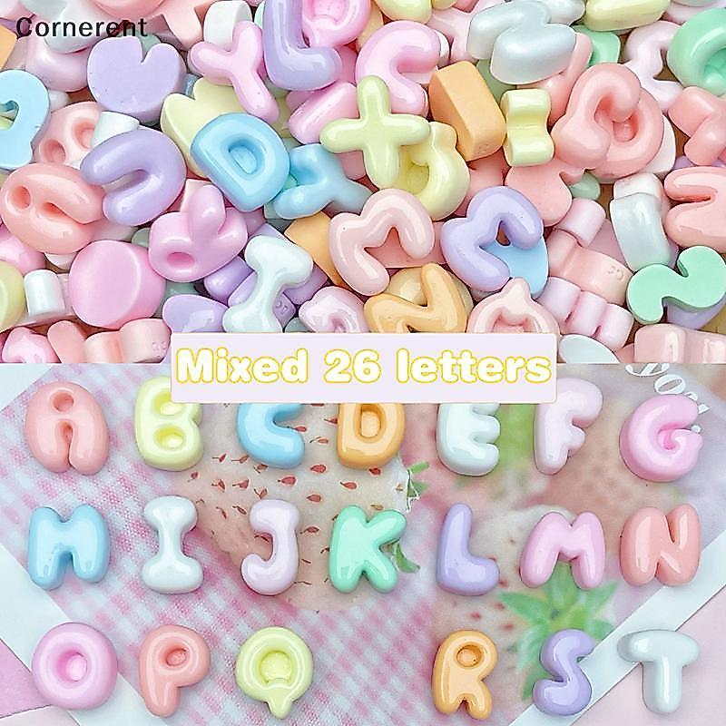 Null 20 ชิ้น Mini ตัวอักษรผสมเรซิ่นอุปกรณ์เสริม ABCD ตัวอักษรภาษาอังกฤษ Decals DIY ครีมกาวเคสโทรศัพท์คลิปผมอุปกรณ์ตกแต่ง null