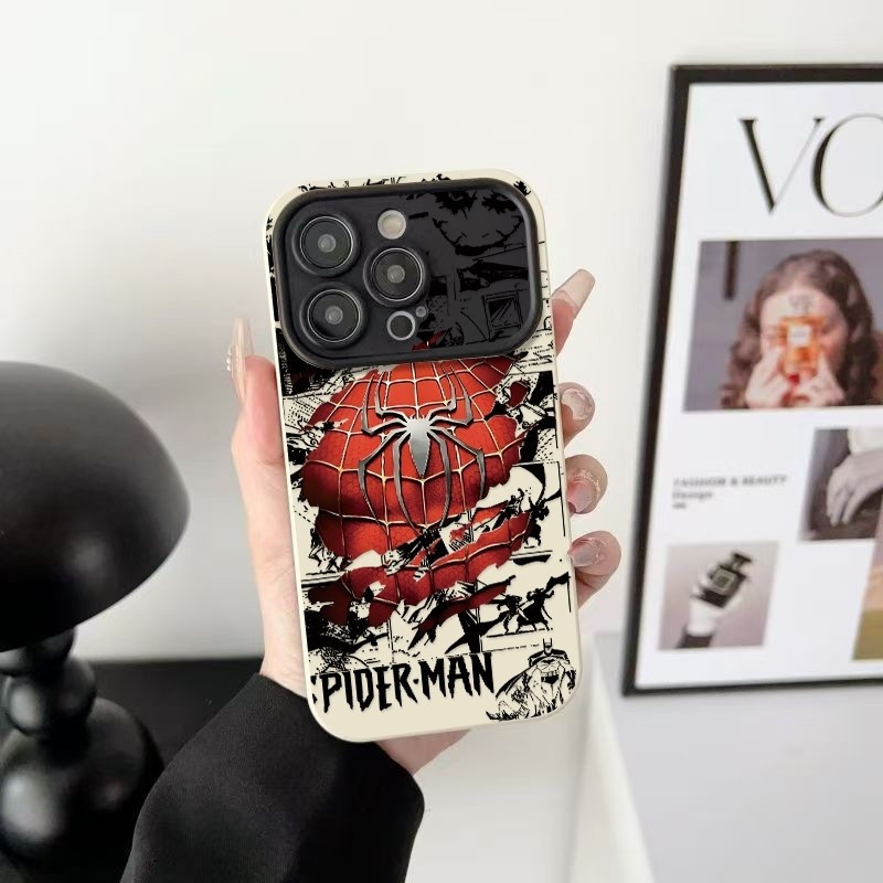 สไตล์แอนิเมชั่นอินเทรนด์เหมาะสําหรับiPhone 17 Pro Shock-resistant Case XS Max 15 Pro Max 17 Pro 11 Pro XR 12 14 16 ProMax 7 Plus 13 ซิลิโคนอ่อนนุ่มบางกรณีFrostedเคสโทรศัพท์