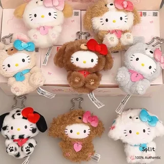 ของแท้ Hello Kitty Puppy Party Series เครื่องประดับกล่องลึกลับตุ๊กตา Zhao Lu สไตล์เดียวกัน
