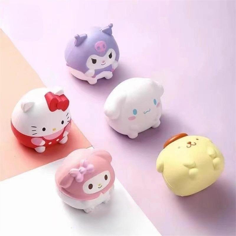 Sanrio Hello Kitty Decompression ตุ๊กตา Kuromi Cinnamoroll ช้า Rebound Release Ball ของเล่น Kawaii My Melody ความเครียดตุ๊กตาของเล่นเด็กของขวัญ
