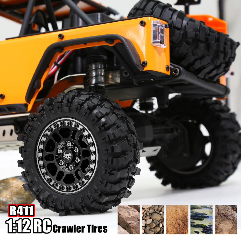 4PCS 88 มม.12 มม.Hex 1.9 "ยางAll Terrainล้อยางสําหรับ 1:10 RC Rock Crawlerรถ SCX10 90046 AXI03007 Ge