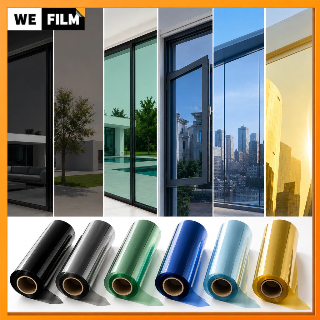 🔥ฟิล์มกรองแสง Window Film ฟิล์มติดอาคาร ฟิล์มติดกระจก ฟิล์มปรอท (ราคาต่อเมตร) กันรังสี UV