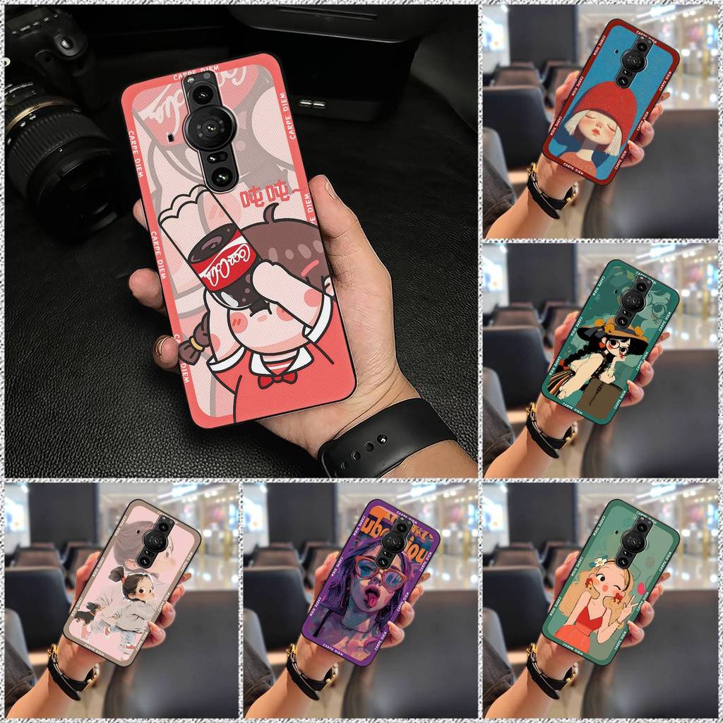 ฝาหลัง Anti-knock เคสโทรศัพท์สําหรับ Sony Xperia Pro-I ทนทานแฟชั่นออกแบบกันกระแทกน่ารัก Graffiti Dirt-proof การ์ตูนนุ่มเคสซิลิโคนกันน้ําป้องกันฝุ่น TPU