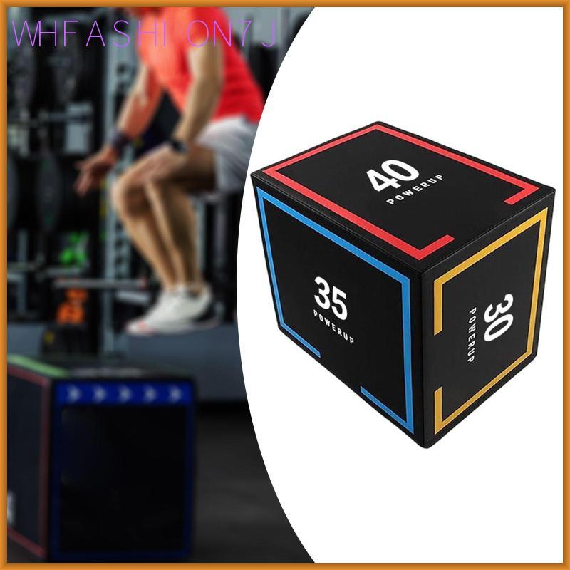 [whfashion7j] Training Jump Box 3 in 1 Anti Slip Plyometric การออกกําลังกาย Step Up Box Home Gym Agi