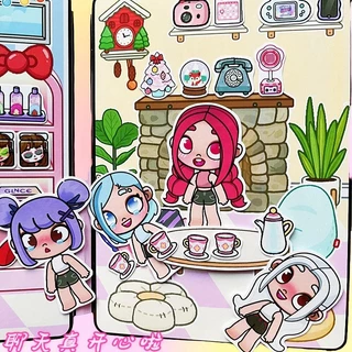 [ส่งจากไทย] ใหม่ Cutaway Kuromi Girls Home Quiet Book สนุกแต่งตัวของเล่นทําด้วยมือ DIY วัสดุ Pack Puzzle