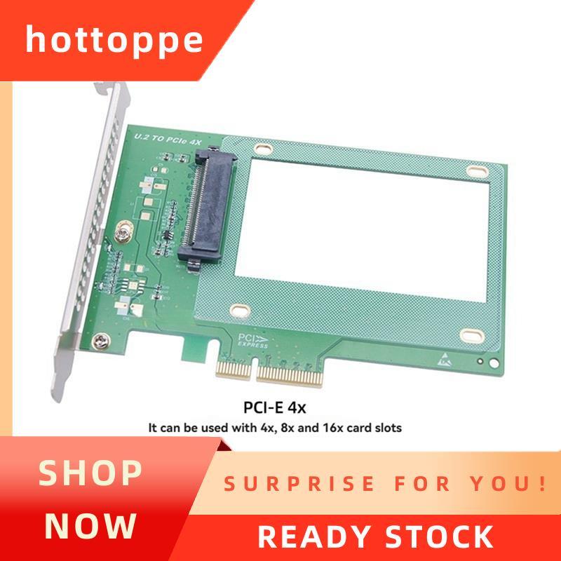 อะแดปเตอร์hottoppePCIE ถึง U.2 PCI Express 3.0 X4 ถึง U.2 NVME SFF-8639 2.5 นิ้ว SSD การ์ดขยาย Riser