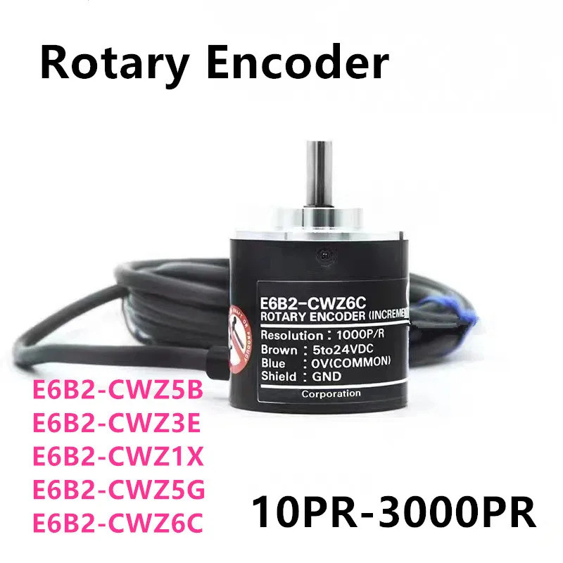 E6B2-CWZ6C Optical โรตารี่ encoder 10 50 60 100 200 300 400 500 600 800 1000 1024PR 1200PR 5-24VDC E