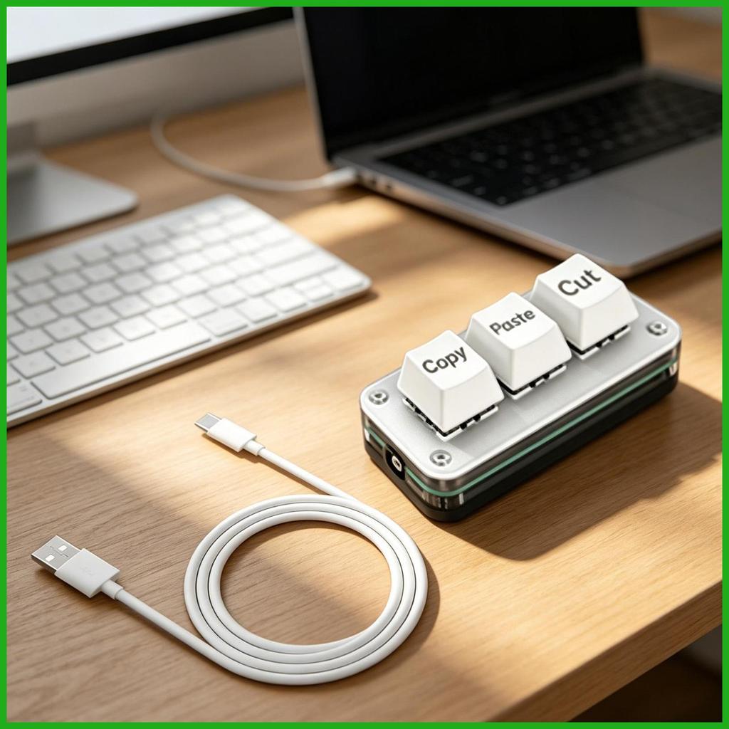 คัดลอกคีย์บอร์ด 3-Key Mechanical Ergonomic ปุ่มคอมพิวเตอร์ตัด Copy Paste คีย์บอร์ดสําหรับ Home Offic