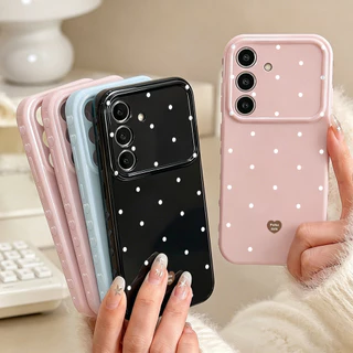 COD เคสมือถือ For Samsung A56 A57 A17 A07 A37 A27 5G A55 A36 A26 A12 A13 A14 A16 A06 A05S A54 4G มาการองรูปหัวใจฟองสบู่