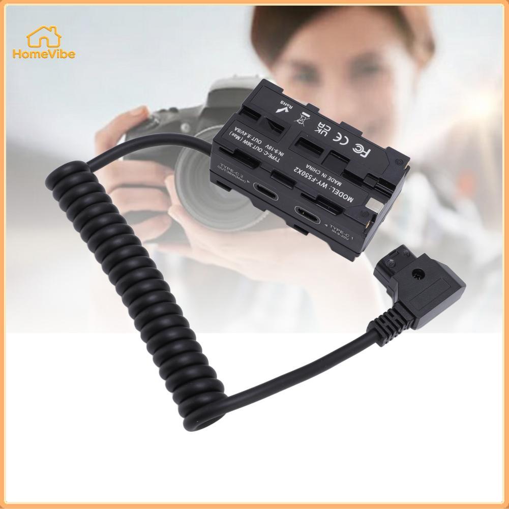 HomeVibe D แตะแบตเตอรี่หุ่นสองด้าน Tap สายไฟขดอะแดปเตอร์ NP F สำหรับ F550 F750 F970 แบตเตอรี่