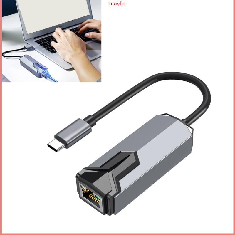 MAVLLO Type C USB to RJ45 Ethernet Networking Adapter Dongle Networking Adapter Type C
