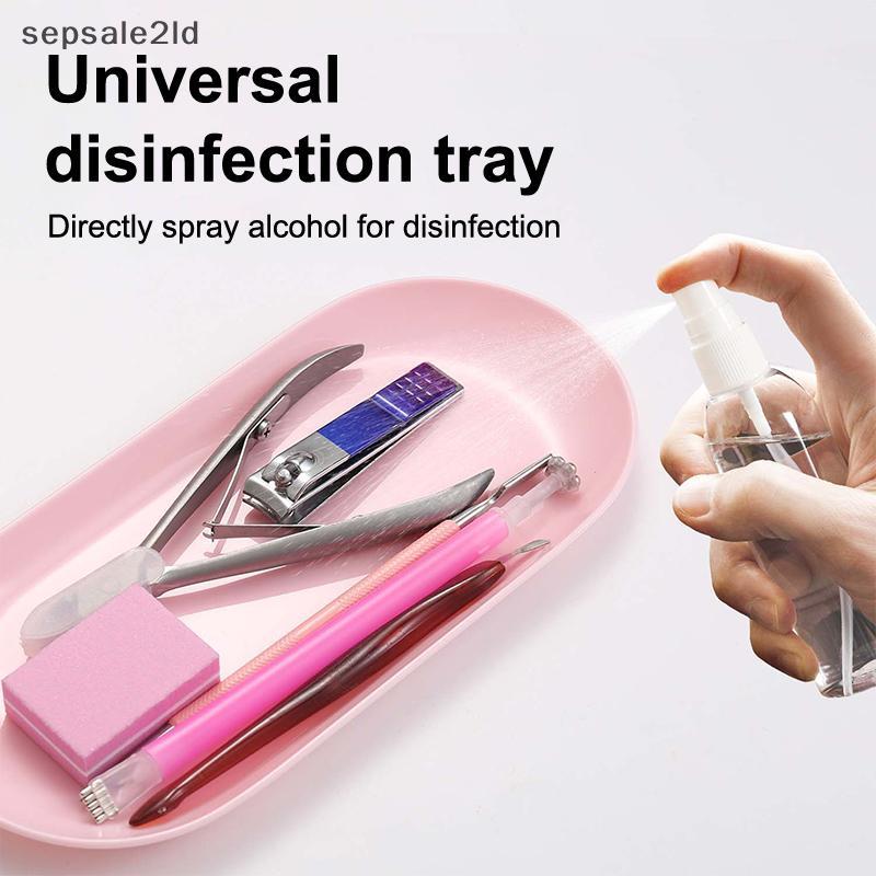 ถาดเก็บเครื่องสําอางพลาสติกทรงไข่ อุปกรณ์จานเล็บ พร้อมแหนบ สําหรับเล็บปลอม