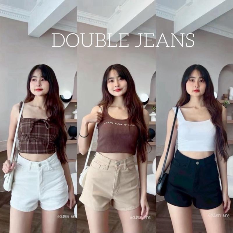 [DOUBLE J.] กางเกงขาสั้นผ้ายีนส์ รุ่น Lovely short กางเกงขาสั้นผ้ายืด ไซส์ S - 4XL กางเกง ขา