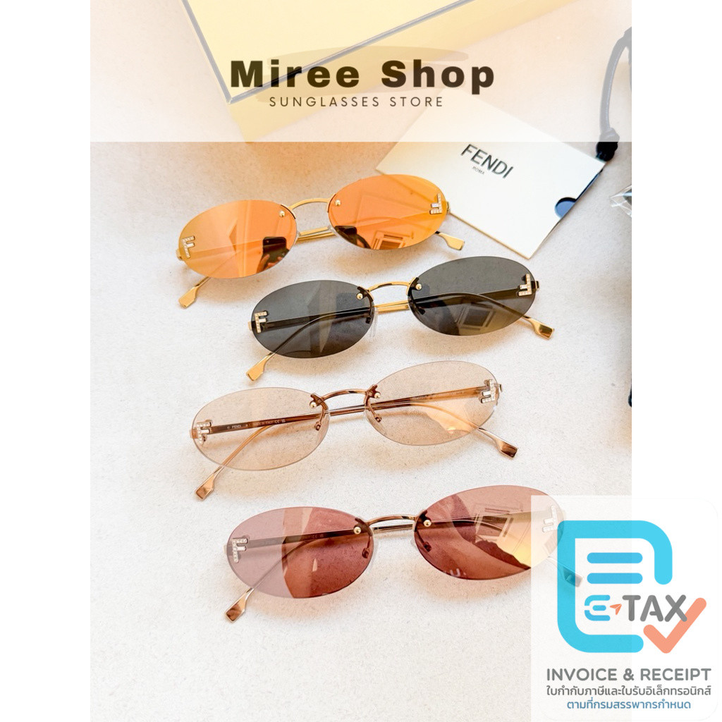 Fendi First Crystal Sunglasses ประดับคริสตัล หรูหรา FE4075US