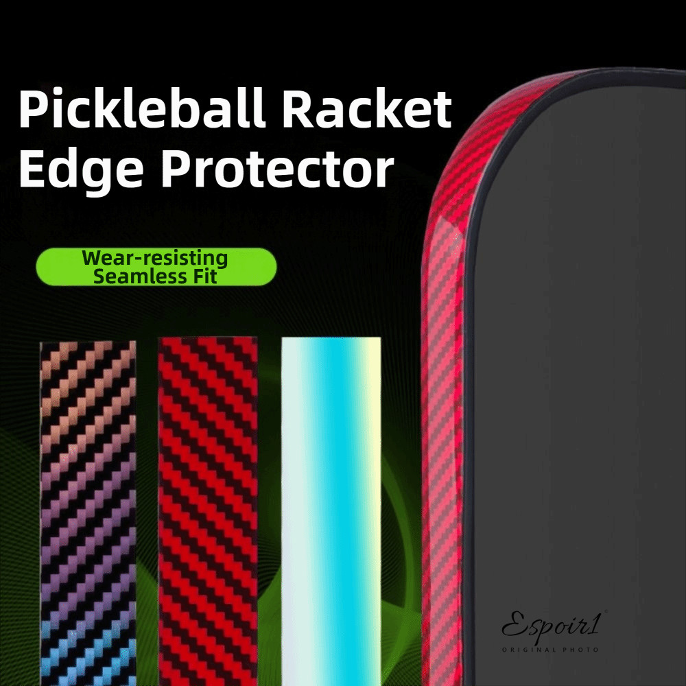ESPOIR1 สติกเกอร์ขอบแร็กเก็ต Pickleball, Scratch-proof Shock Absorption กรอบเทปป้องกัน, Stylish Anti-fall Laser Glittering Luminous Pickleball Paddle Edge Tape Decor