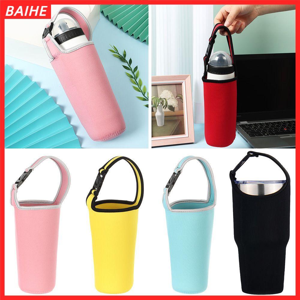 BAIHE 30oz ถุงใส่เครื่องดื่มอุปกรณ์เสริมถ้วยเป็นมิตรกับสิ่งแวดล้อมกระเป๋า Carrier ที่วางแก้วแบบพกพา