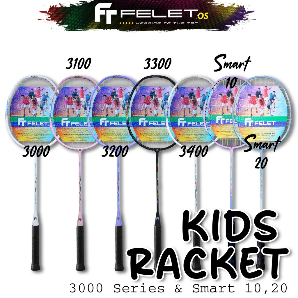 FELET 3000/3100/3200/3300/3400/SMART PLAY 10 ไม้แบดมินตันเด็ก by FLEET