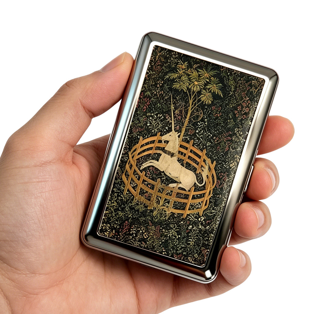 Vintage Card Case Art Deco Design Slim Case Thin Versatile Card & Cash Case for Women Men