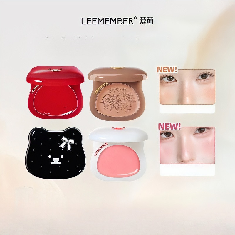 LEEMEMBER บลัชออน - บลัชออนครีมส่องแสง, ให้ผิวกระจ่างใสแบบเกาหลี, ใช้งานง่ายและติดทนนาน