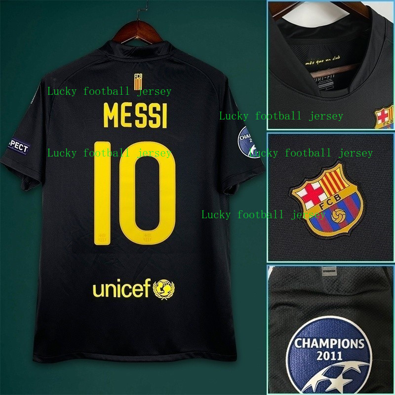 Retro: 11/12 Barcelona away เสื้อยืดแขนสั้นย้อนยุคชุดแฟนฟุตบอล