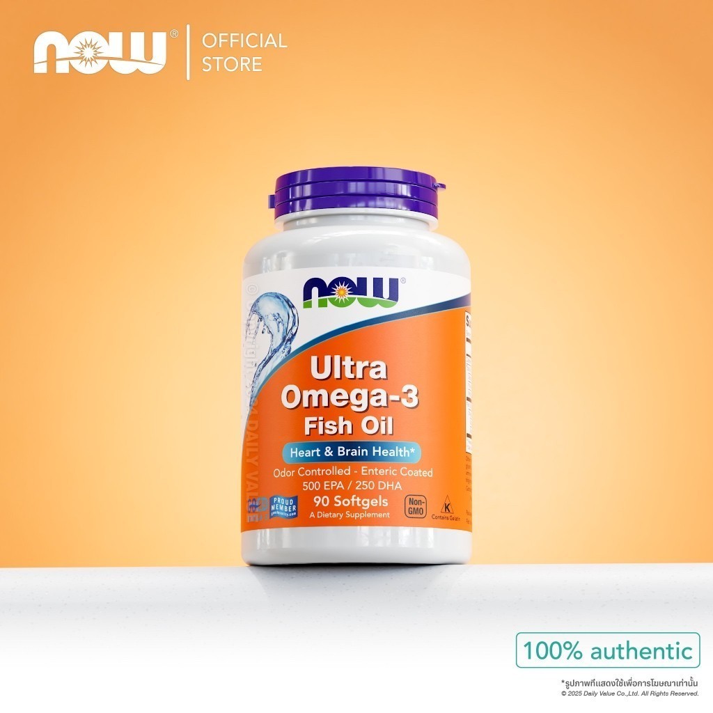 โอเมก้า 3 | Ultra Omega-3 Fish Oil [Softgels] by NOW FOODS | Authentic Made in USA-แท้EXP:08/28