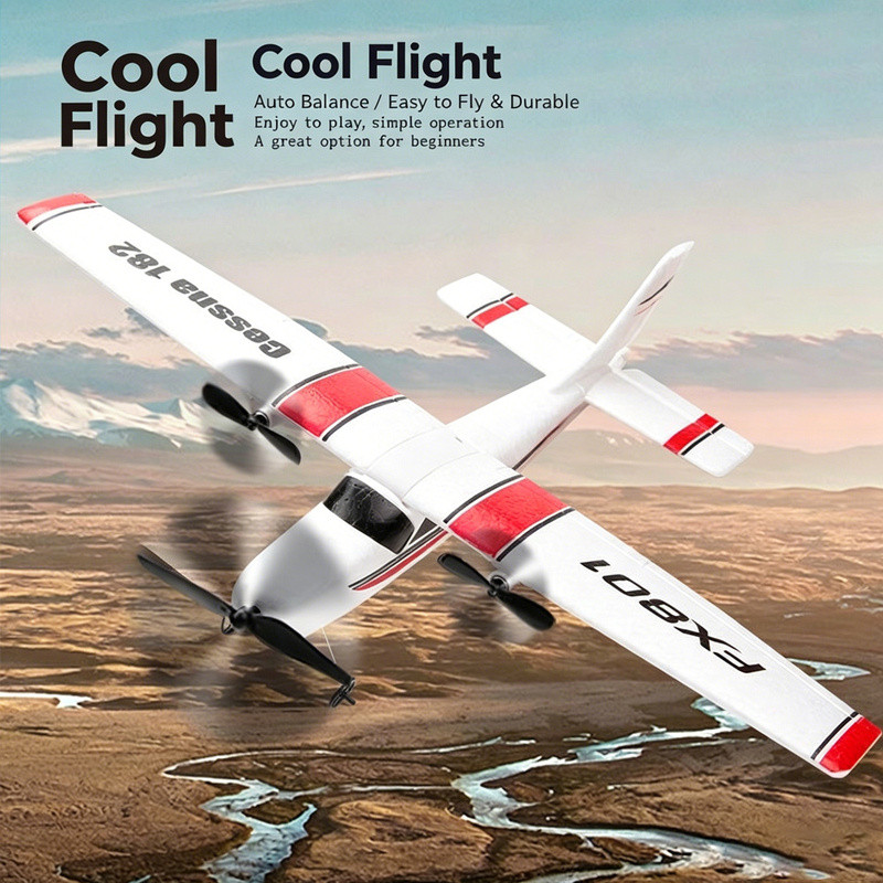 FX801 รุ่น RC เครื่องร่อนเครื่องบิน 2.4G รีโมทคอนโทรล RTF Wingspan เครื่องบินคงที่ Wingspan บินของเล่นสําหรับของขวัญเด็ก