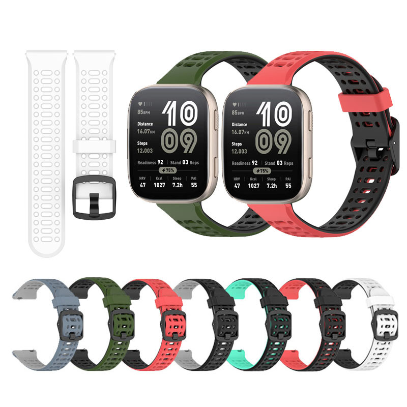 สําหรับ Huami Amazfit Bip 6 5 3 5pro 3Pro Bip S Lite U pro สายรัดซิลิโคนสร้อยข้อมือกีฬาเปลี่ยนสายรัดข้อมือ
