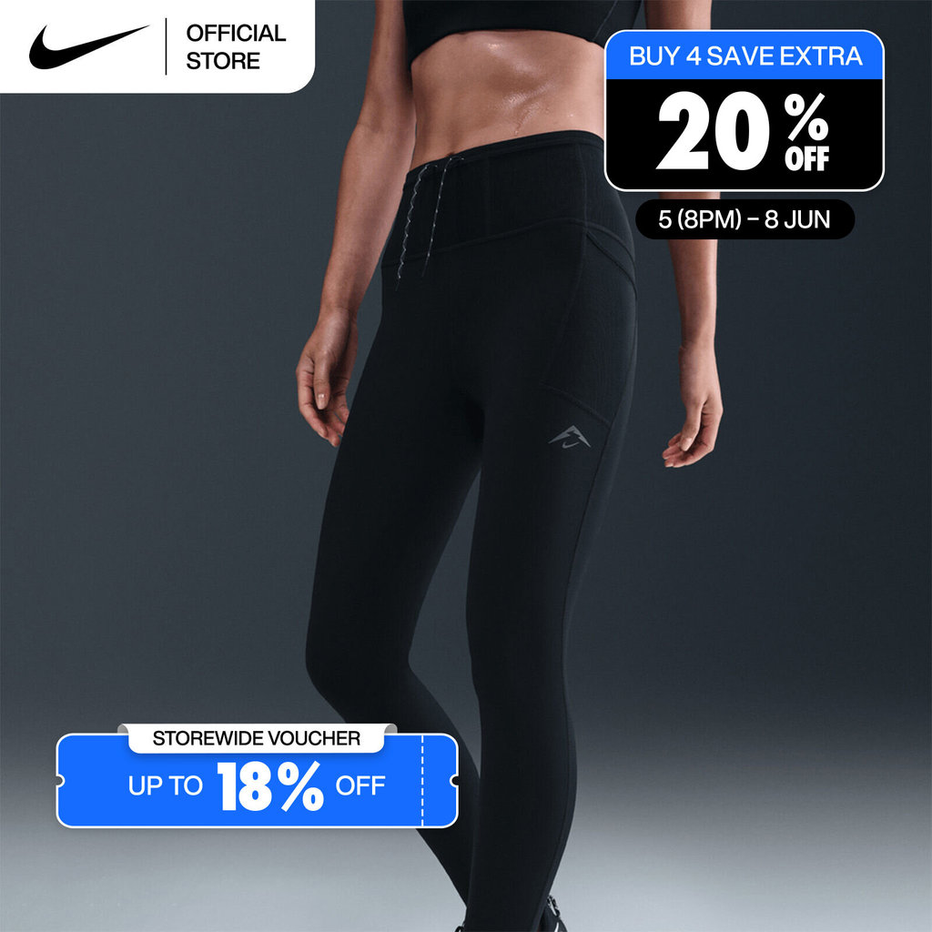 Nike Dri-FIT Women's Trail High-Rise 7/8 Leggings - Black [HV2286-010]