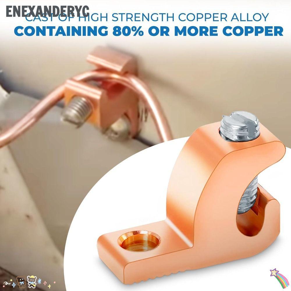 ENEXANDERYC Lay in Connector, AWG Copper Bonding Lug, 4-14 Wire Range Grounding Connector