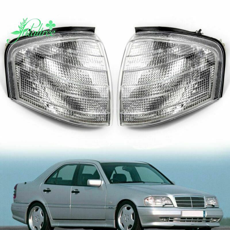 [ ]สําหรับ C Class W202 1994-2000 คู่ไฟมุมไฟเลี้ยวโคมไฟ 2028261143 2028261243