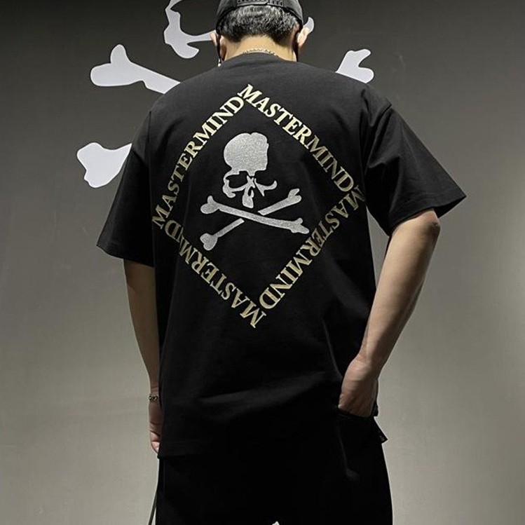 Mastermind MMJ Japan Dark Skull Heavy Duty Cotton เสื้อยืดแขนสั้นผู้ชายแนวโน้ม Hip Hop MMJ เสื้อยืด