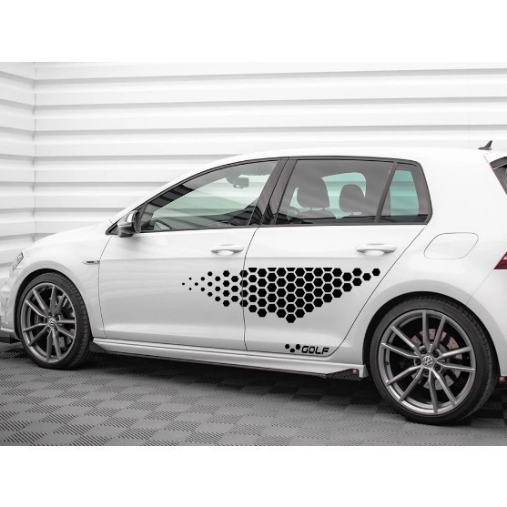 รถประตูด้านข้างสติกเกอร์สําหรับVolkswagen VW Golf 4 5 6 7 TSI TCR GTD GTI MK4 MK5 MK3 MK2 MK7 Polo A