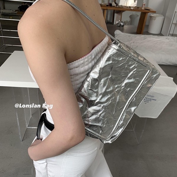 YUYU- กระเป๋าถือ - กระเป๋าสะพายหนังย่นสไตล์ hottrend QCCC