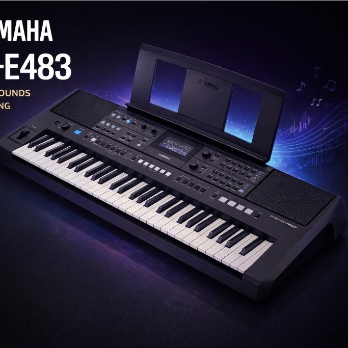 Yamaha PSR-E483 คีย์บอร์ดไฟฟ้า Electronic Keyboard 61 คีย์