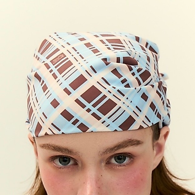 Healthyattitude.bkk - Signature Print Head Scarf & Scrunchie ผ้าโพกผมพิมพ์ลาย เนื้อผ้าชุดออกกำลังกาย ยางมัดผมพิมพ์ลาย