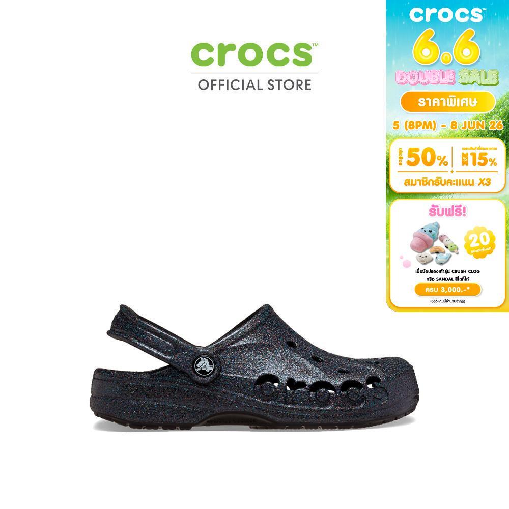 CROCS รองเท้าลำลองผู้ใหญ่ BAYA GLITTER CLOG รุ่น 205925001 - BLACK