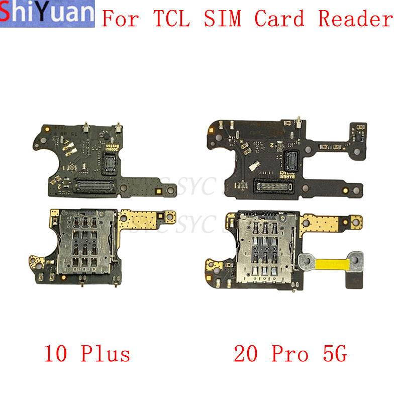 ซิมการ์ด Reader Board Flex Cable Slot Part สําหรับ TCL 10 Plus T782H 20 Pro 5G ซิมการ์ด Reader เปลี่