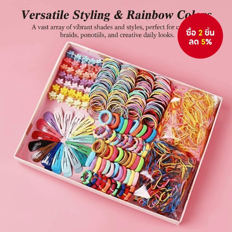 895ชุดผ้าผูกผมหลากสีสําหรับเด็กผู้หญิง | อุปกรณ์เสริม Unicorn & Star Bow เหมาะสําหรับของขวัญ (พร้อมกล่อง